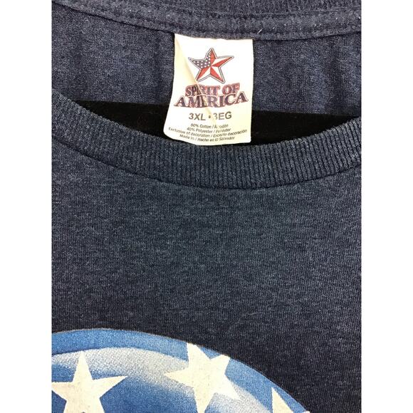 Sprit of America Bald Eagle Graphic Biker Tee Shirt Size 3XL - Picture 3 of 8